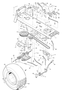 Part Location Diagram of 092619  Z Murray Bracket Assembly, Idler